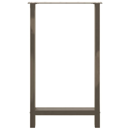 Gambe per Tavolino Acciaio Naturale 2 pz 60x(100-101)cm Acciaio - homemem39