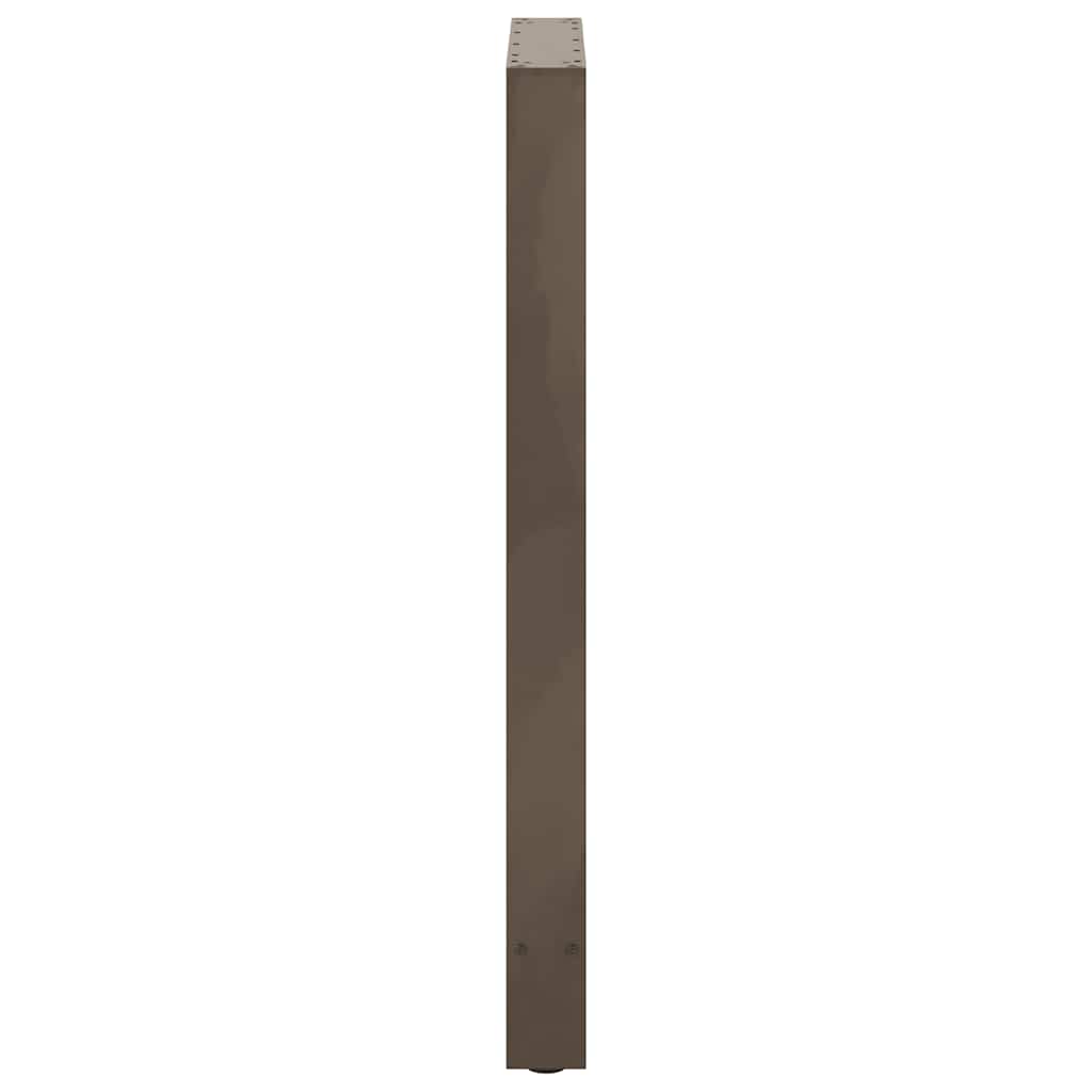 Gambe per Tavolino Acciaio Naturale 2 pz 60x(100-101)cm Acciaio - homemem39