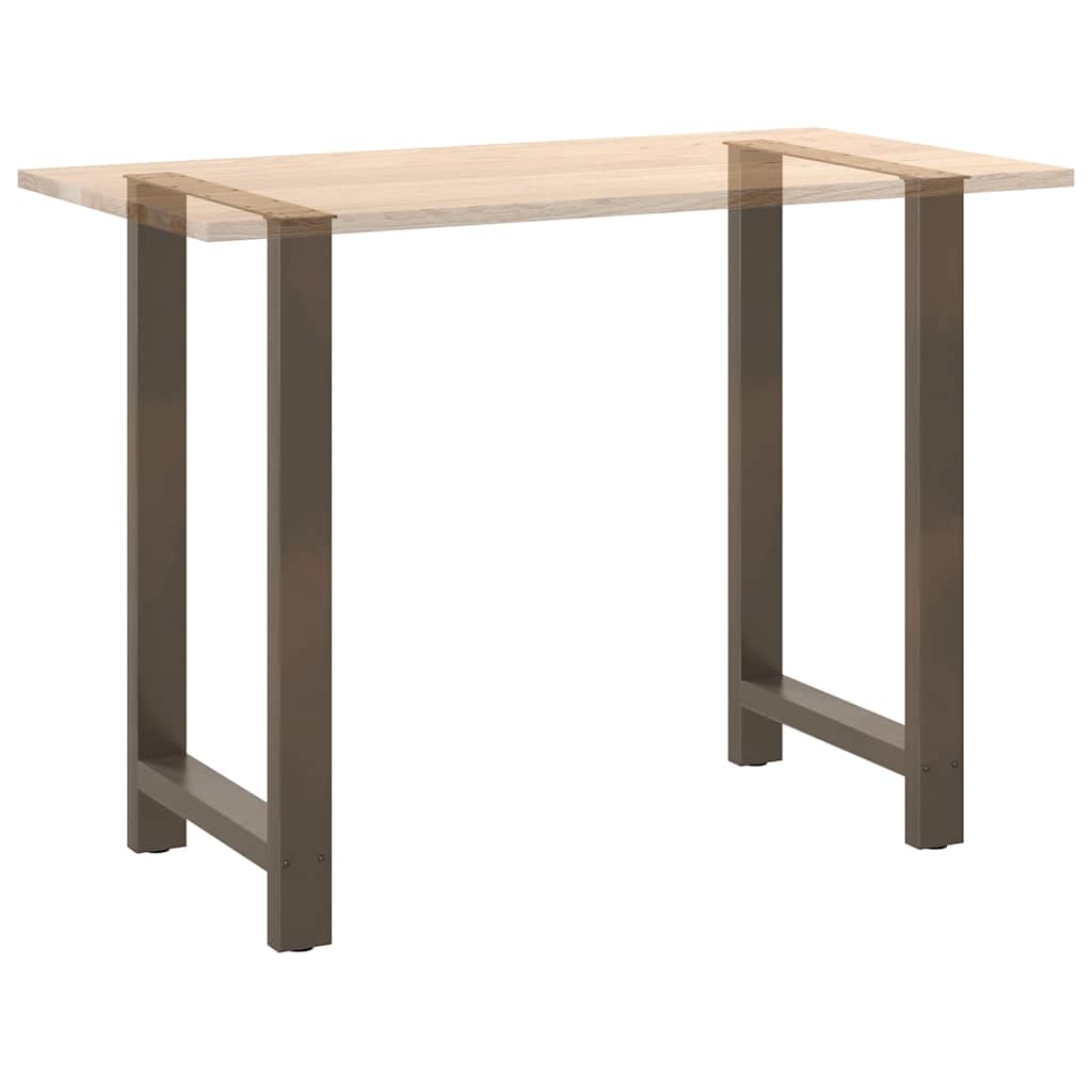 Gambe per Tavolino Acciaio Naturale 2 pz 60x(100-101)cm Acciaio - homemem39