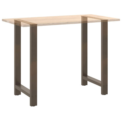 Gambe per Tavolino Acciaio Naturale 2 pz 60x(100-101)cm Acciaio - homemem39