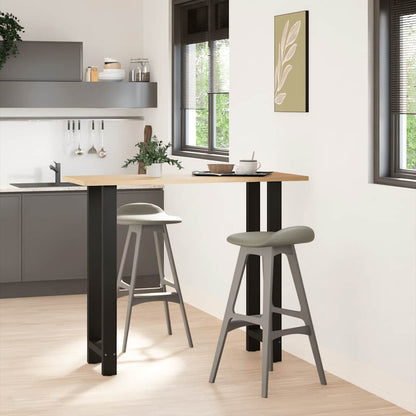 Gambe per Tavolino Nero 2 pz 40x(110-111) cm Acciaio - homemem39