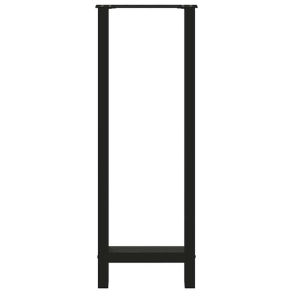 Gambe per Tavolino Nero 2 pz 40x(110-111) cm Acciaio - homemem39