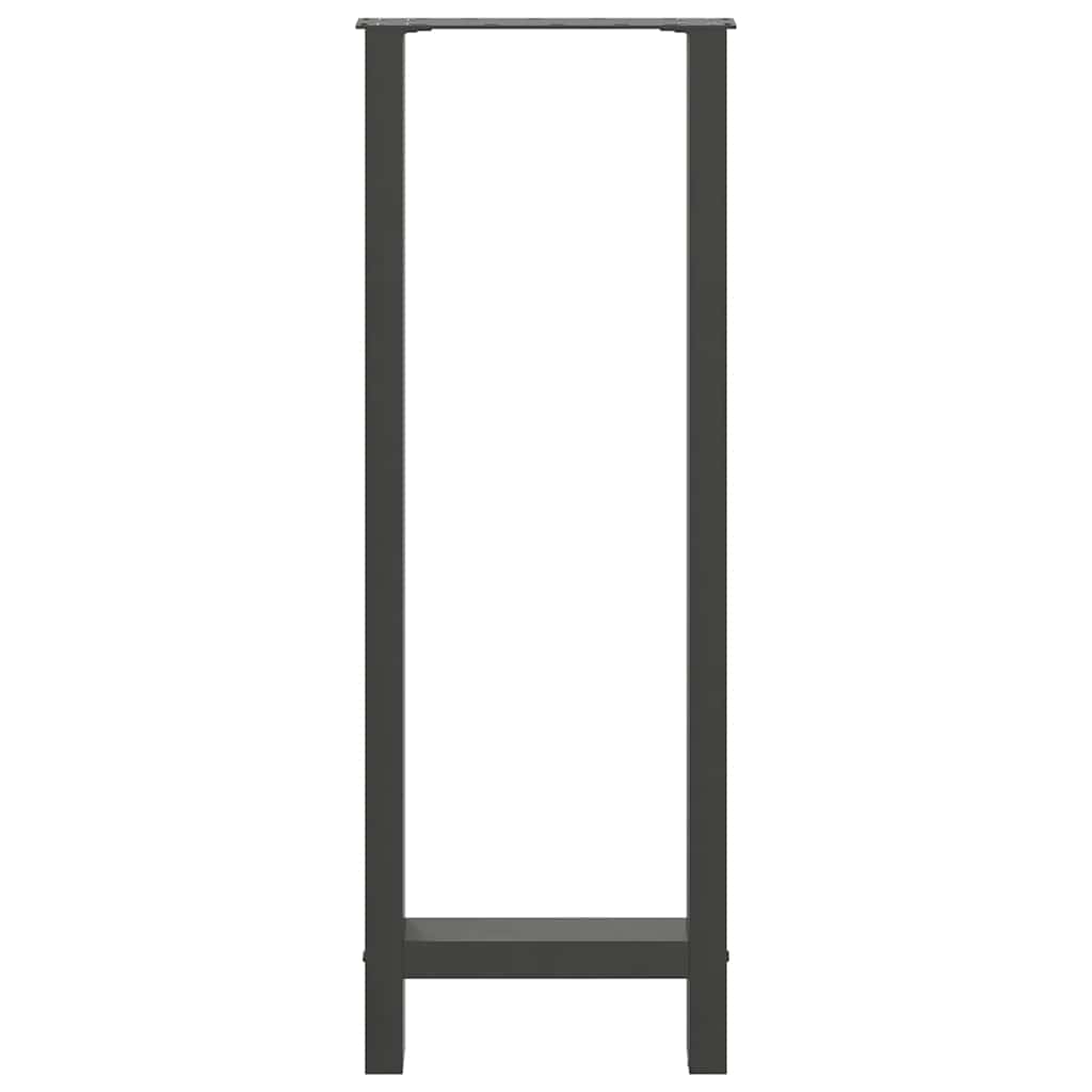 Gambe per Tavolino Antracite 2 pz 40x(110-111) cm Acciaio - homemem39