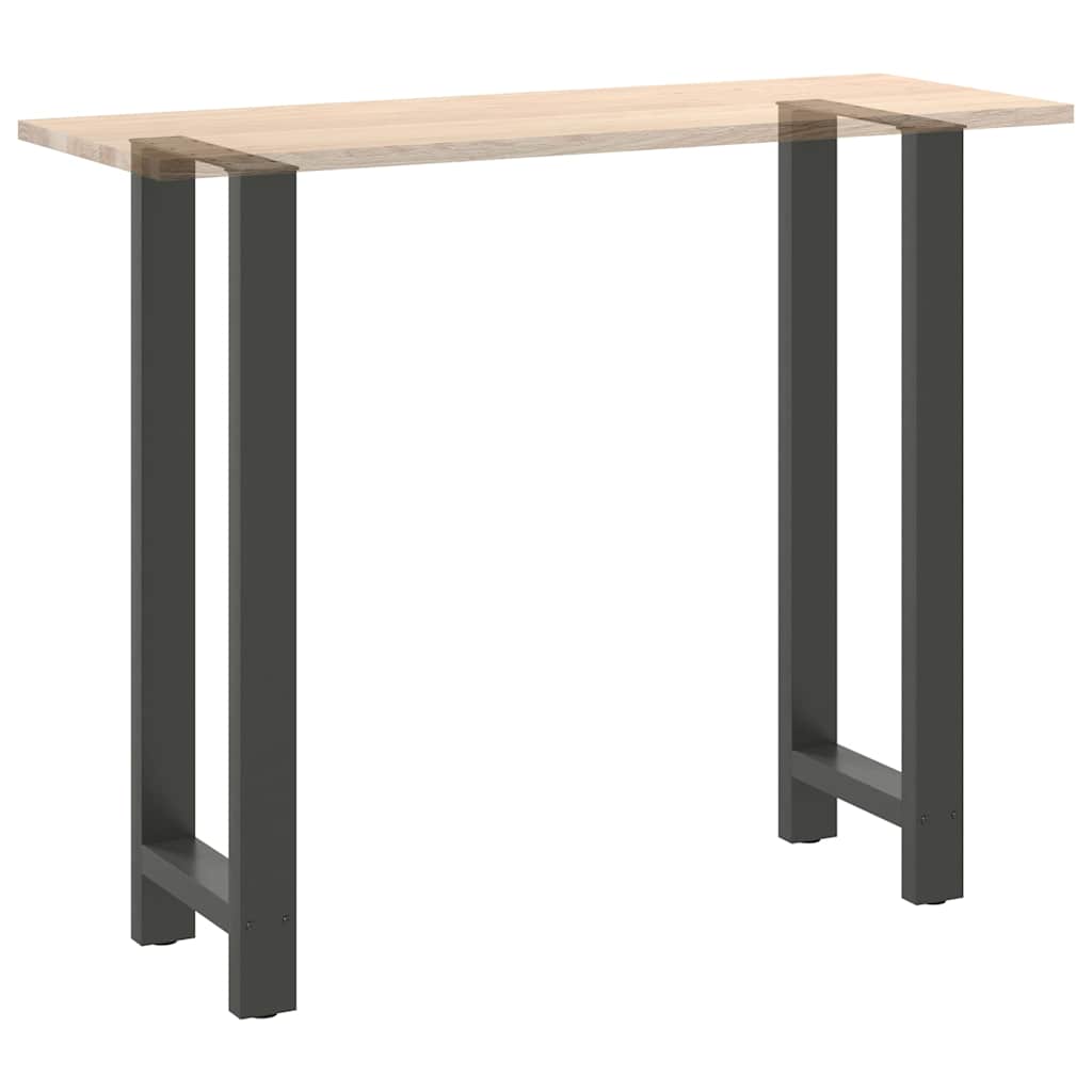 Gambe per Tavolino Antracite 2 pz 40x(110-111) cm Acciaio - homemem39