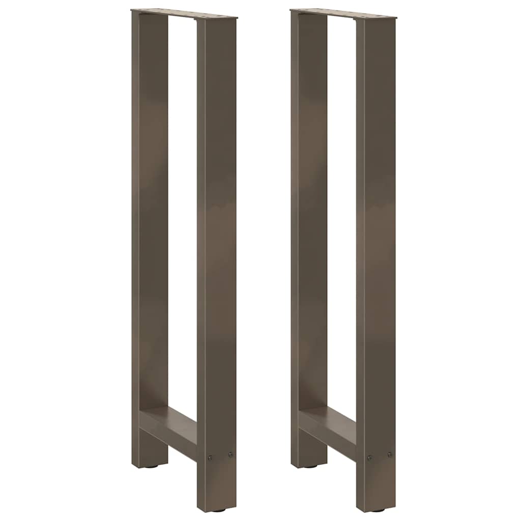 Gambe per Tavolino Acciaio Naturale 2 pz 40x(110-111)cm Acciaio - homemem39