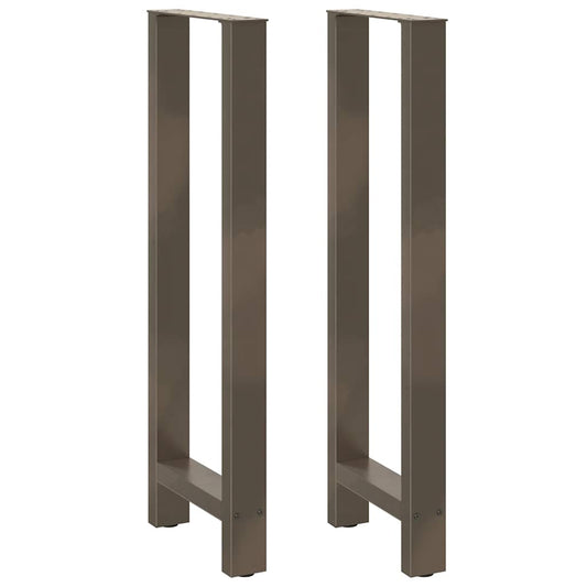 Gambe per Tavolino Acciaio Naturale 2 pz 40x(110-111)cm Acciaio - homemem39