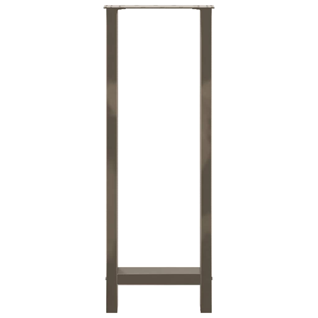 Gambe per Tavolino Acciaio Naturale 2 pz 40x(110-111)cm Acciaio - homemem39
