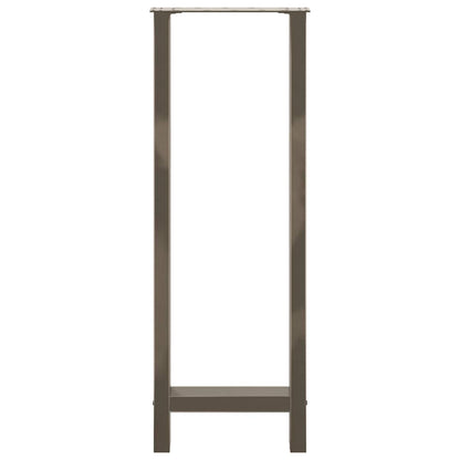 Gambe per Tavolino Acciaio Naturale 2 pz 40x(110-111)cm Acciaio - homemem39
