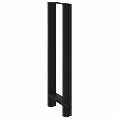 Gambe per Tavolino Nero 2 pz 50x(110-111) cm Acciaio - homemem39