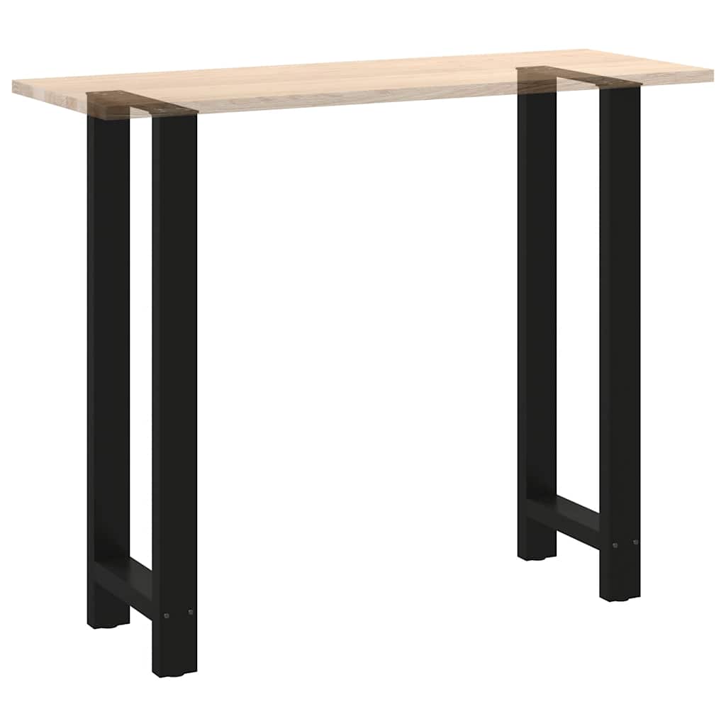 Gambe per Tavolino Nero 2 pz 50x(110-111) cm Acciaio - homemem39