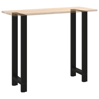 Gambe per Tavolino Nero 2 pz 50x(110-111) cm Acciaio - homemem39