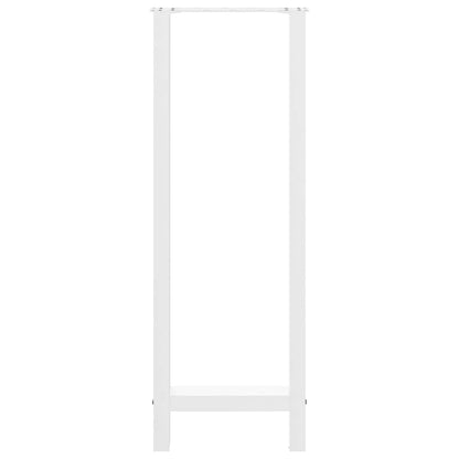 Gambe per Tavolino Bianco 2 pz 50x(110-111) cm Acciaio