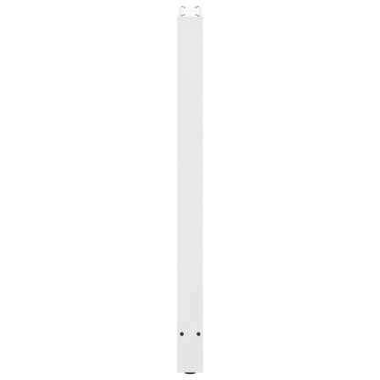 Gambe per Tavolino Bianco 2 pz 50x(110-111) cm Acciaio