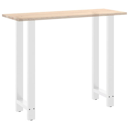 Gambe per Tavolino Bianco 2 pz 50x(110-111) cm Acciaio