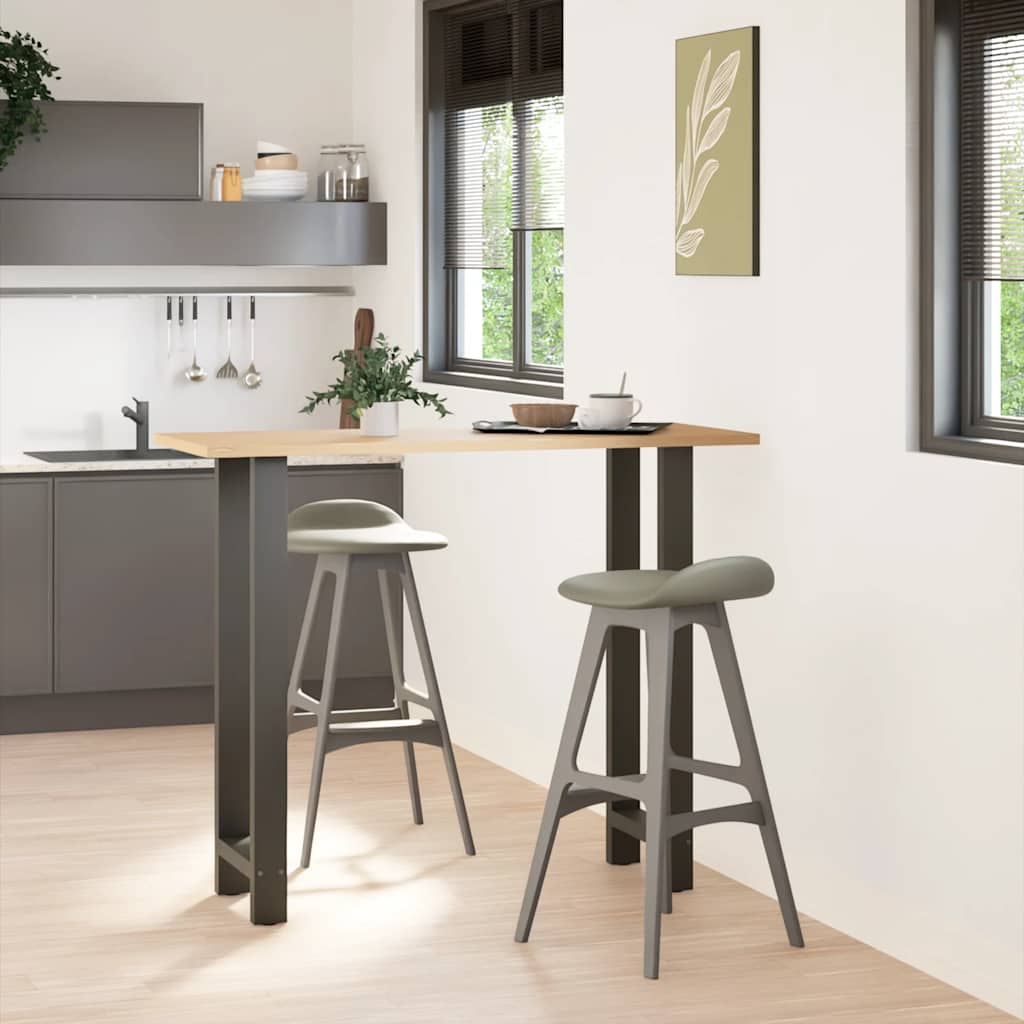 Gambe per tavolo da bar antracite 2 pz 50x(110-111) cm in acciaio