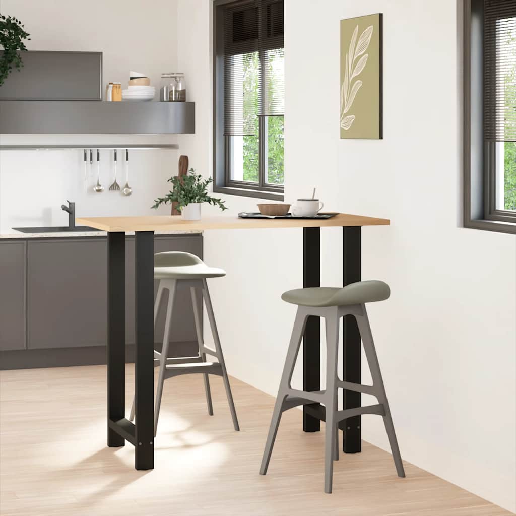 Gambe per Tavolino Nero 2 pz 60x(110-111) cm Acciaio - homemem39