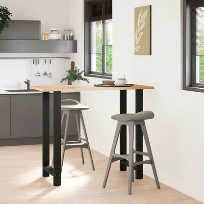 Gambe per Tavolino Nero 2 pz 60x(110-111) cm Acciaio - homemem39