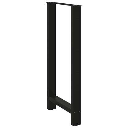 Gambe per Tavolino Nero 2 pz 60x(110-111) cm Acciaio - homemem39
