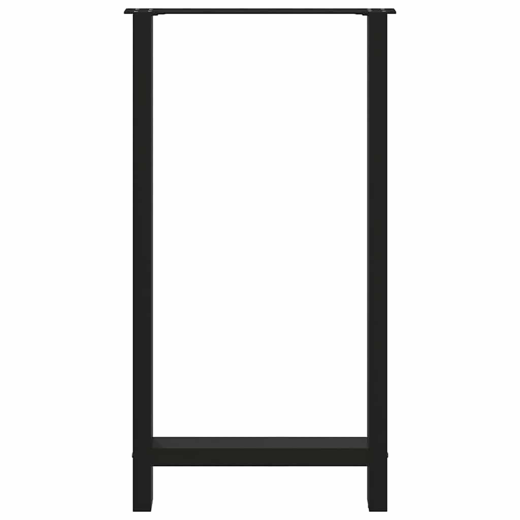 Gambe per Tavolino Nero 2 pz 60x(110-111) cm Acciaio - homemem39