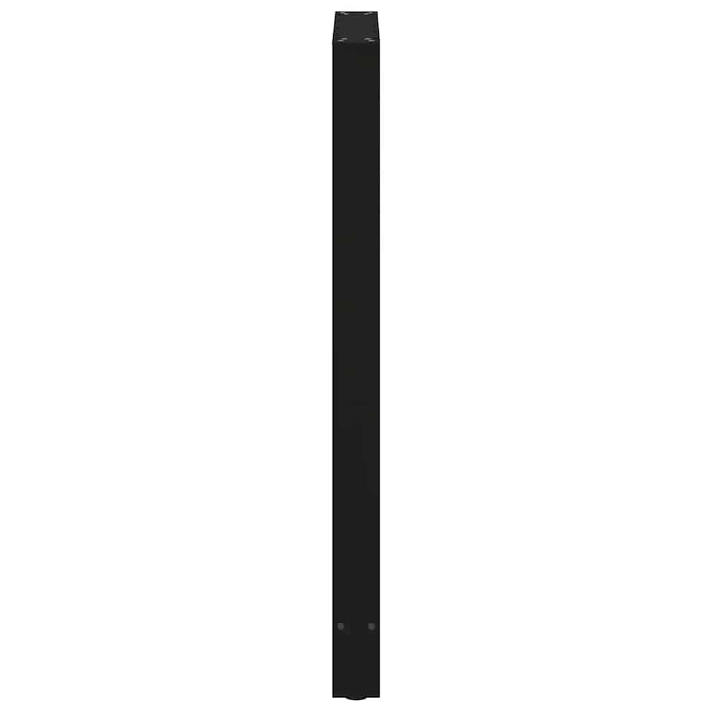 Gambe per Tavolino Nero 2 pz 60x(110-111) cm Acciaio - homemem39
