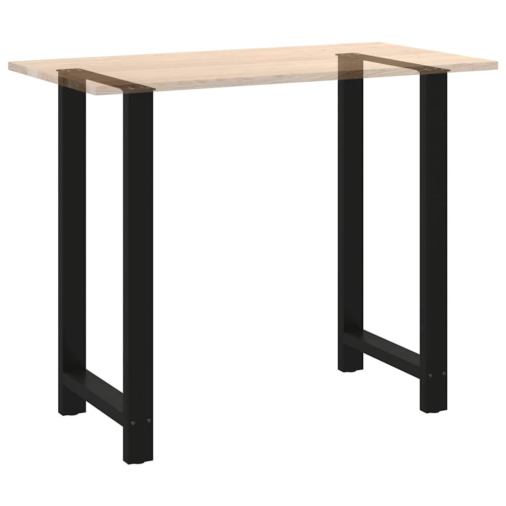 Gambe per Tavolino Nero 2 pz 60x(110-111) cm Acciaio - homemem39
