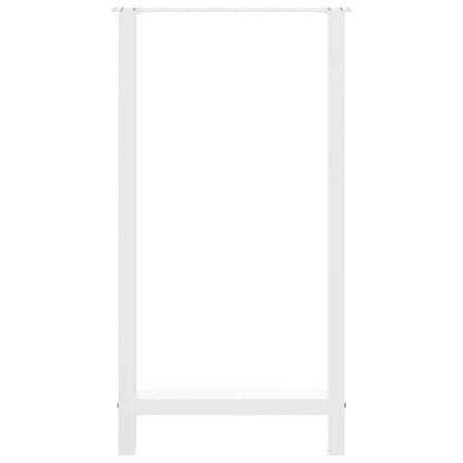 Gambe per tavolo da bar bianche 2 pz 60x(110-111) cm in acciaio