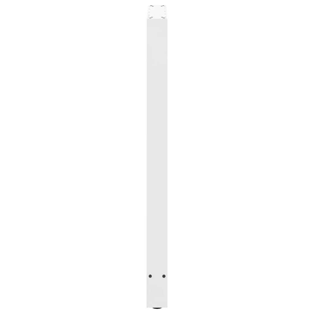Gambe per tavolo da bar bianche 2 pz 60x(110-111) cm in acciaio