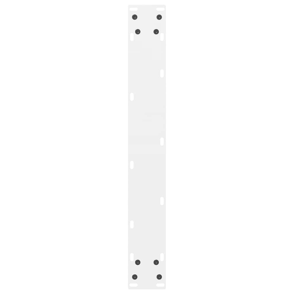 Gambe per tavolo da bar bianche 2 pz 60x(110-111) cm in acciaio