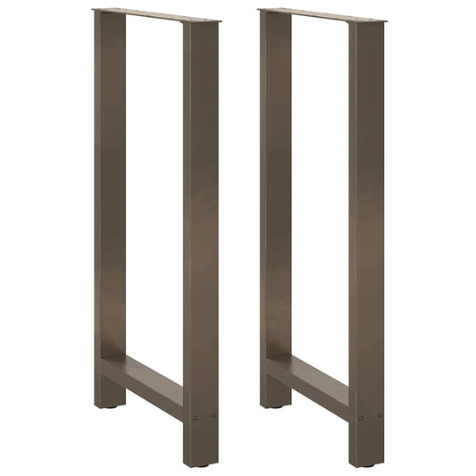 Gambe per Tavolino Acciaio Naturale 2 pz 60x(110-111)cm Acciaio - homemem39