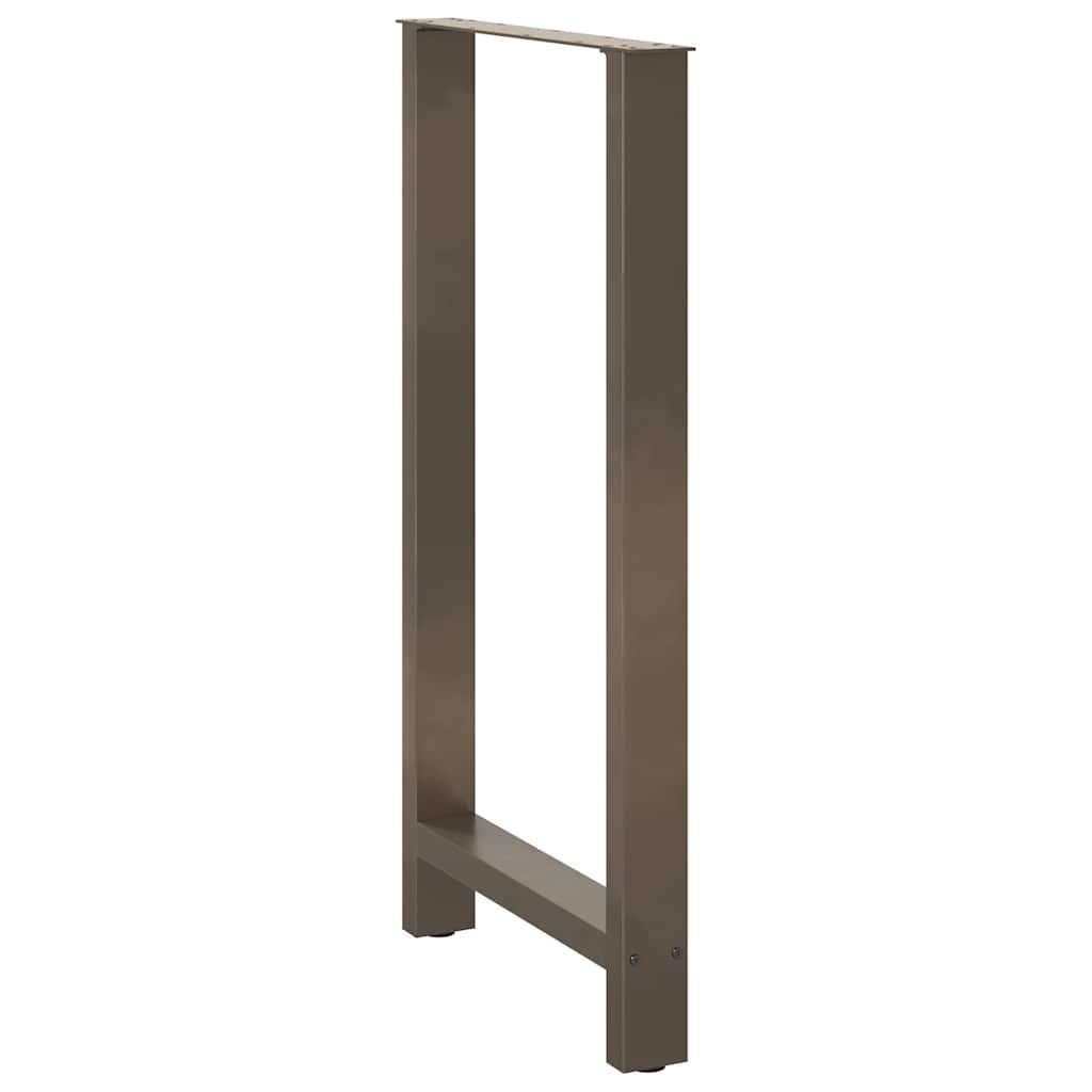 Gambe per Tavolino Acciaio Naturale 2 pz 60x(110-111)cm Acciaio - homemem39