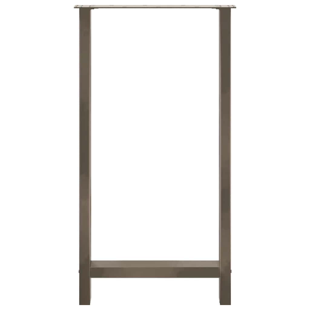Gambe per Tavolino Acciaio Naturale 2 pz 60x(110-111)cm Acciaio - homemem39