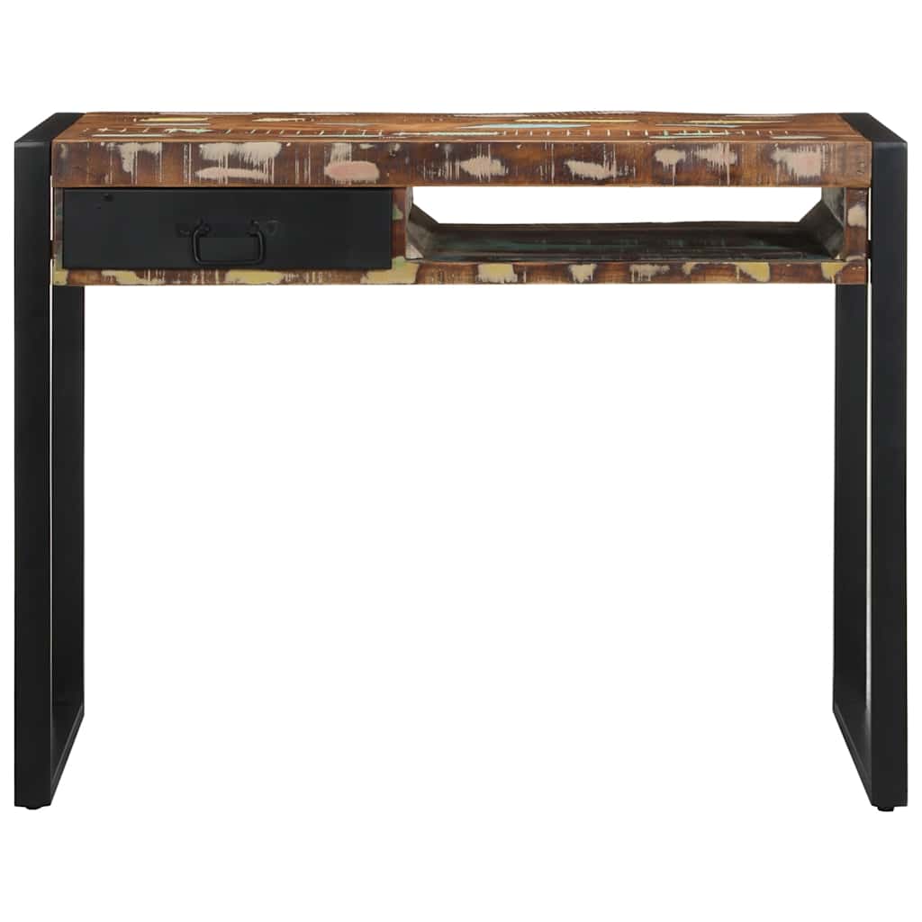 Scrivania Multicolore 100x50x75 cm in Legno Massello Recupero - homemem39