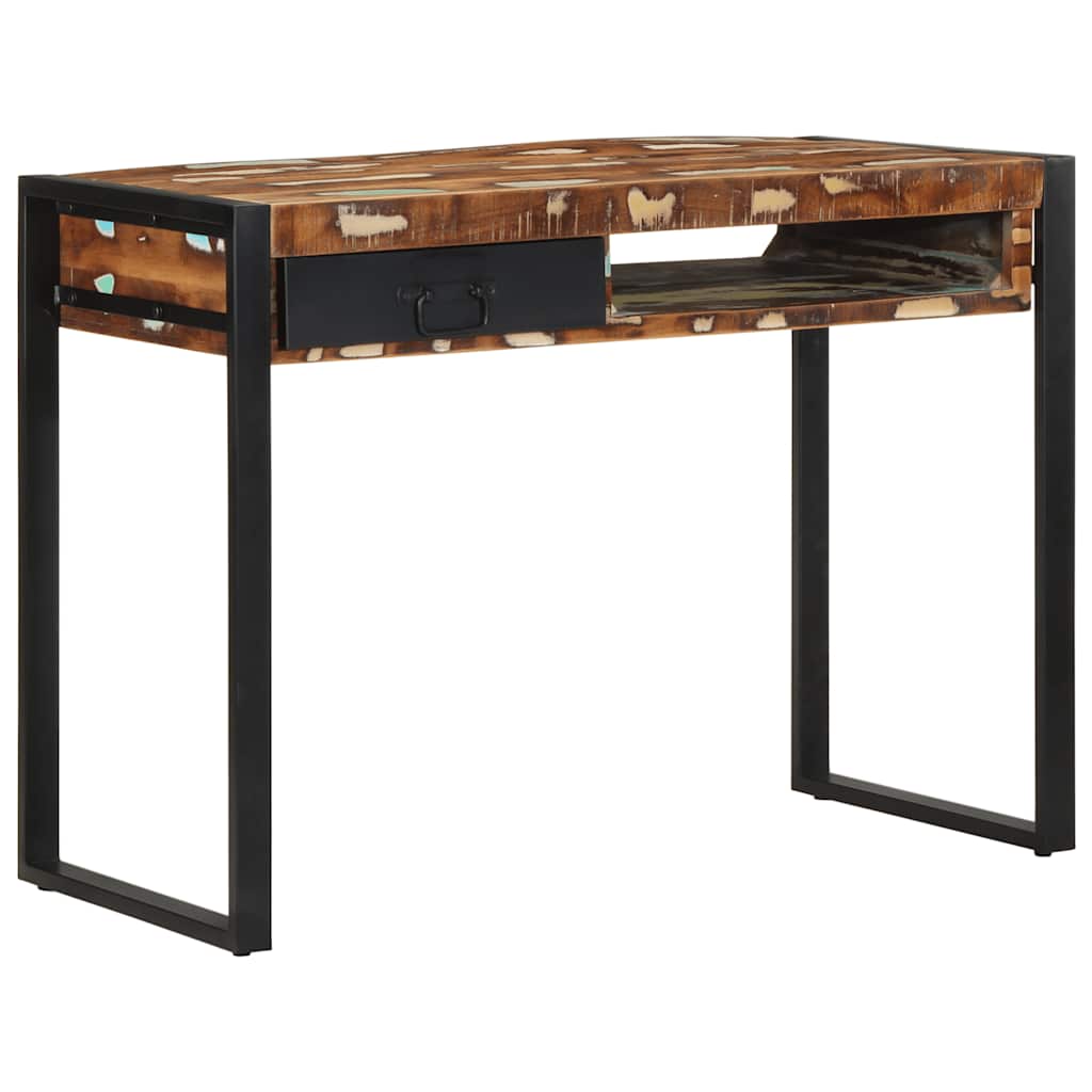 Scrivania Multicolore 100x50x75 cm in Legno Massello Recupero - homemem39