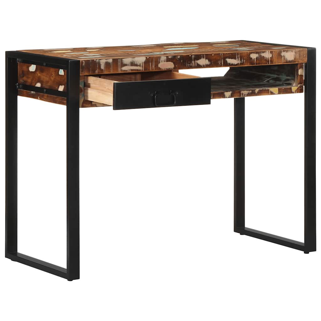 Scrivania Multicolore 100x50x75 cm in Legno Massello Recupero - homemem39