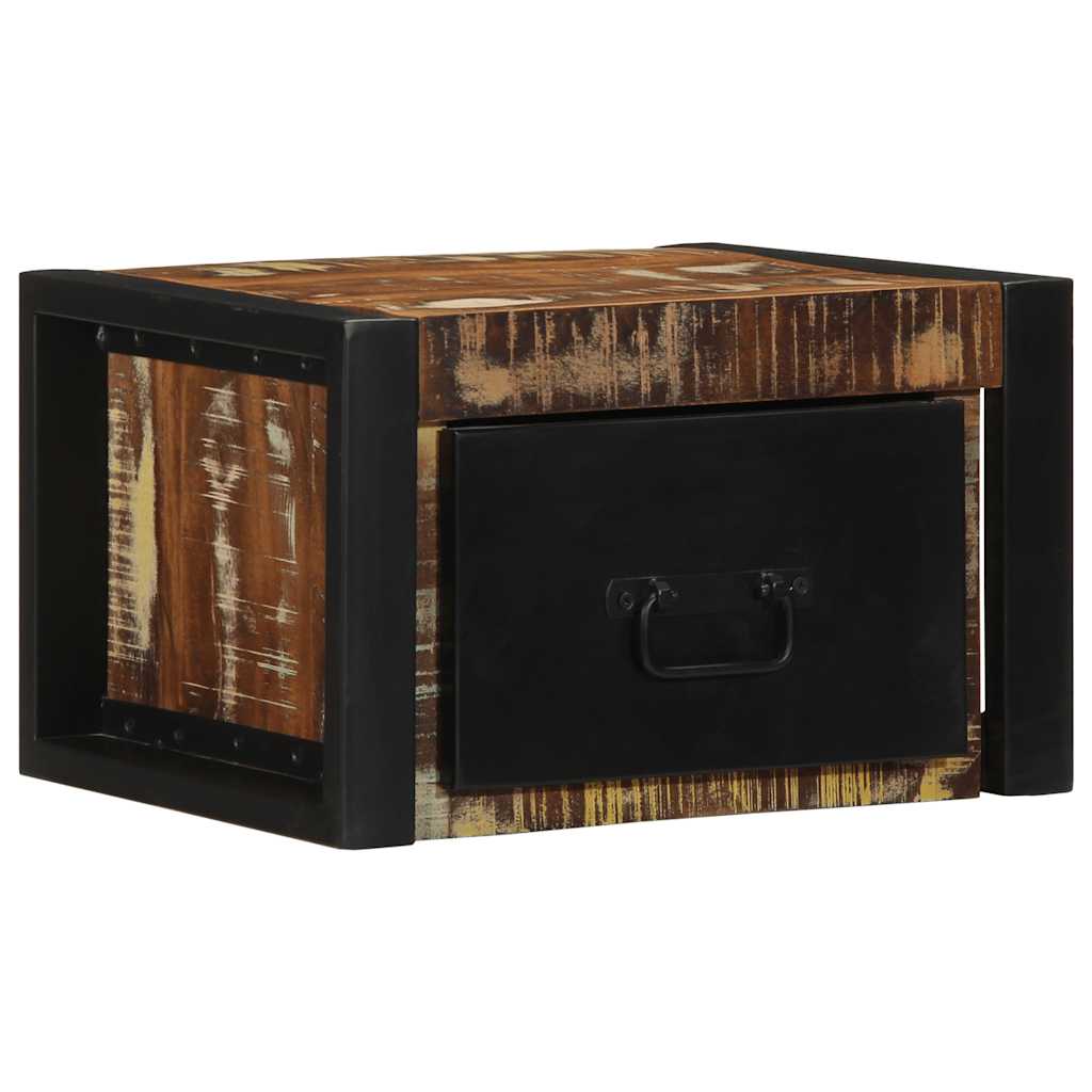 Comodini 2 pz Multicolore 40x35x25cm in Legno Massello Recupero - homemem39