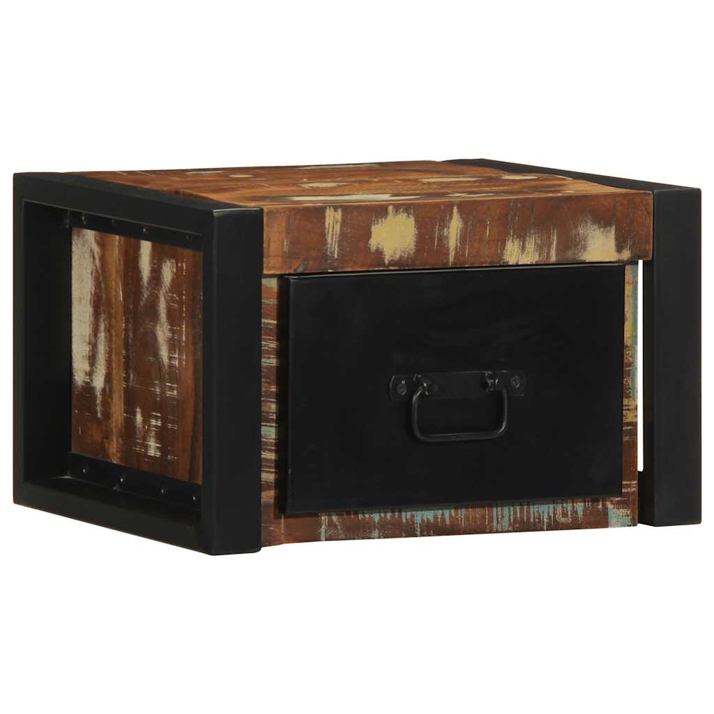 Comodini 2 pz Multicolore 40x35x25cm in Legno Massello Recupero - homemem39