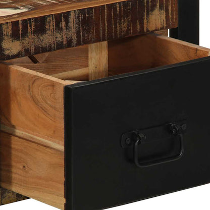 Comodini 2 pz Multicolore 40x35x25cm in Legno Massello Recupero - homemem39