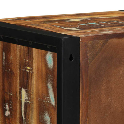 Comodino Multicolore 40x35x40 cm in Legno Massello Recupero - homemem39