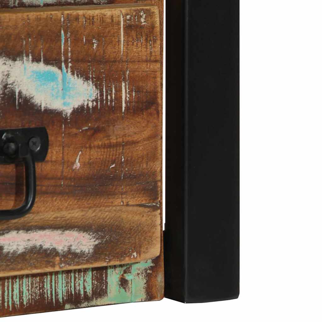 Comodino Multicolore 40x35x40 cm in Legno Massello Recupero - homemem39