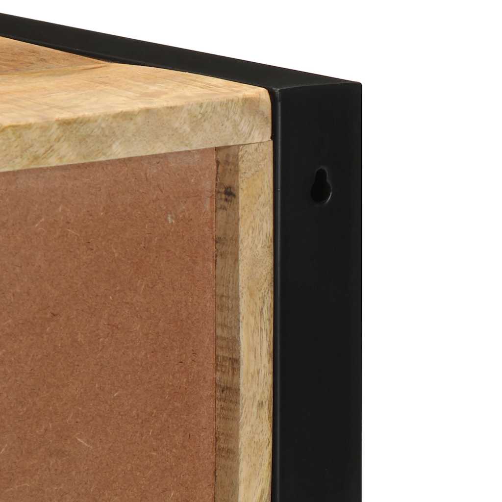 Comodino 40x35x40 cm in Legno Grezzo Massello di Mango - homemem39