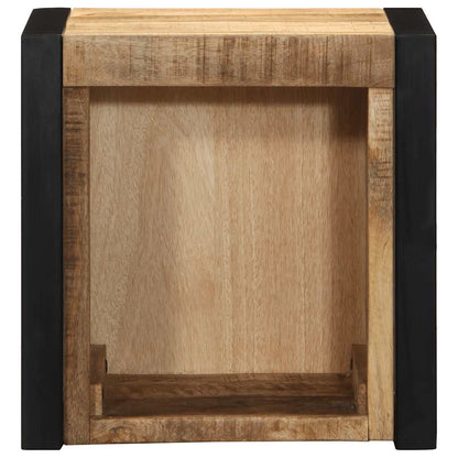 Comodini 2 pz 40x35x40 cm in Legno Massello di Mango Grezzo - homemem39