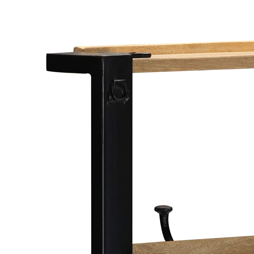 Appendiabiti 80x40x190 cm in Legno Massello Grezzo di Mango | homemem39
