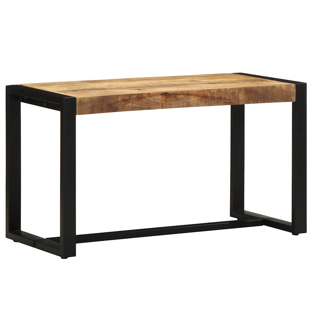 Panca 80x35x45 cm in Legno Massello di Mango Grezzo