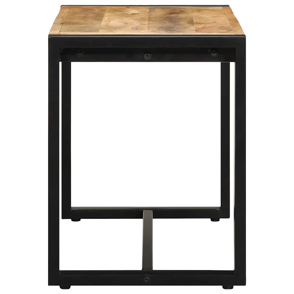 Panca 80x35x45 cm in Legno Massello di Mango Grezzo