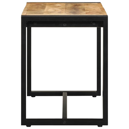 Panca 80x35x45 cm in Legno Massello di Mango Grezzo