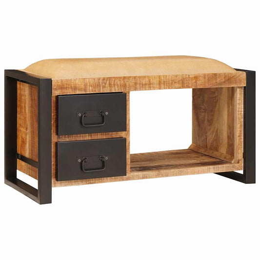 Panchina con contenitore Marrone 80 x 35 x 40 cm