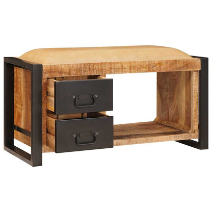 Panchina con contenitore Marrone Legno massello di mango | homemem39