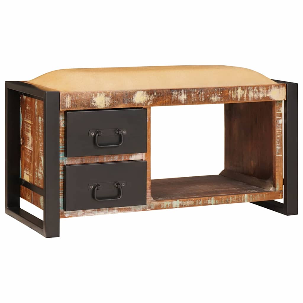 Panchina con contenitore Multicolore Legno massello di recupero | homemem39