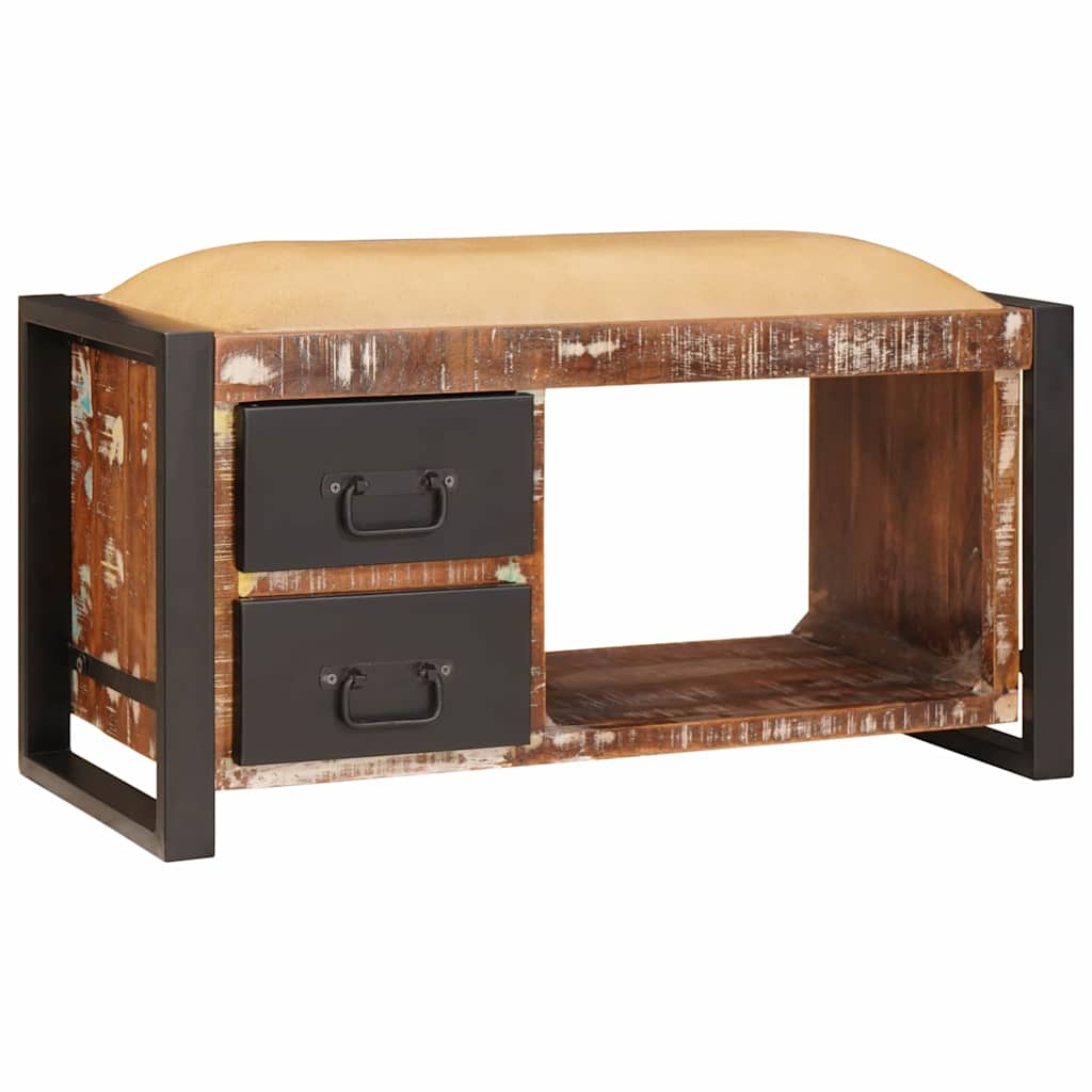 Panchina con contenitore Multicolore Legno massello di recupero | homemem39