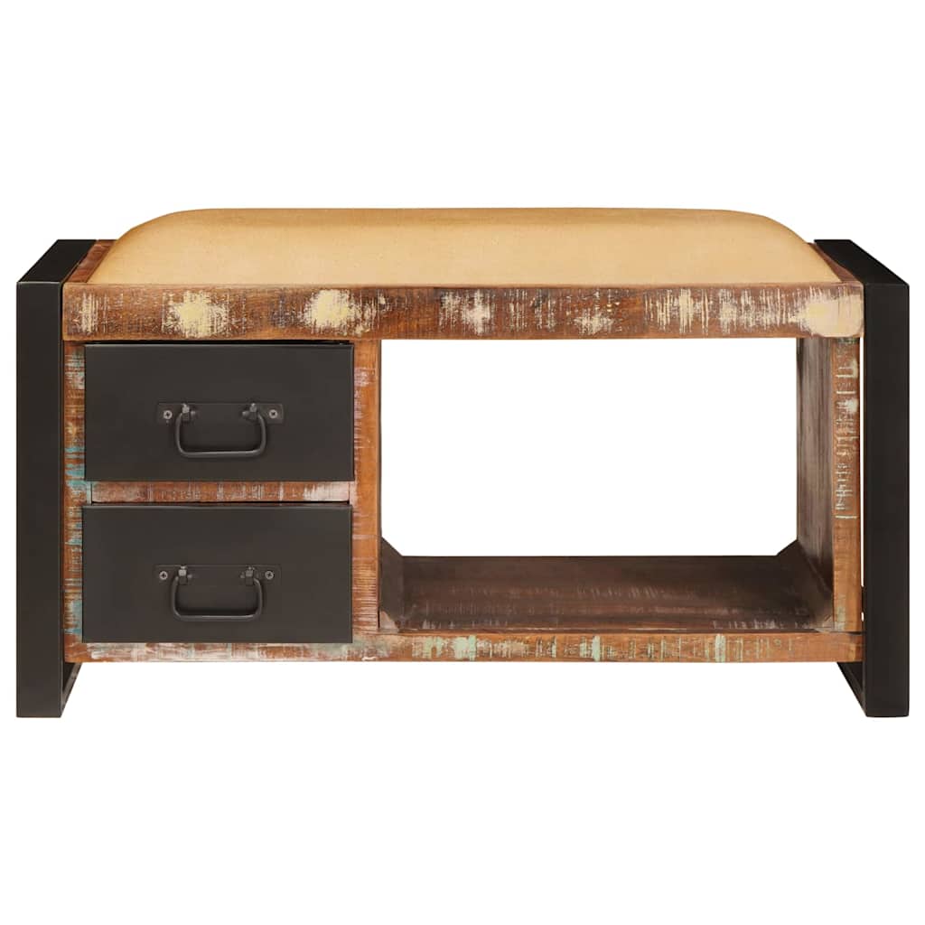 Panchina con contenitore Multicolore Legno massello di recupero | homemem39
